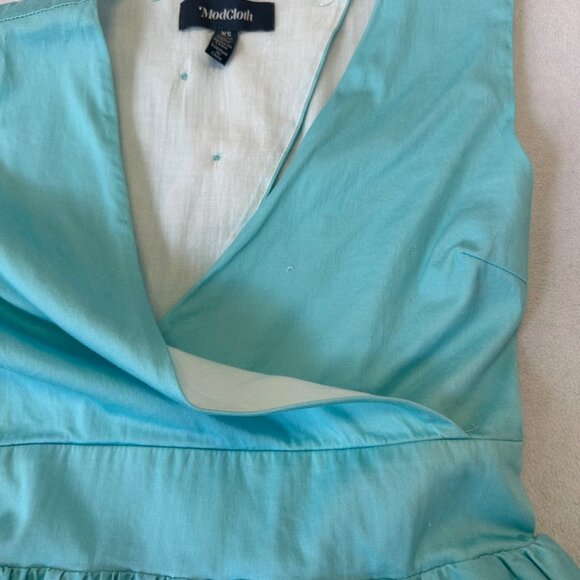 ModCloth x Care Bears Next Level Fit & Flare Dress Size XS Blue Camping Graphic - Picture 4 of 16